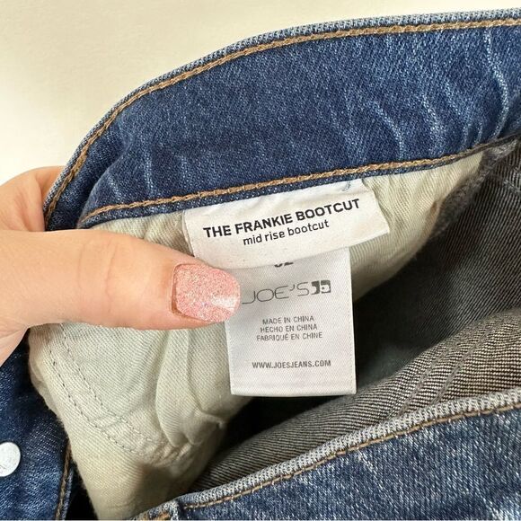 Joe's Jeans Blue Denim Frankie Bootcut Mid Rise Pants Flare Size 32 - Picture 7 of 9